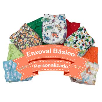 Enxoval Básico Personalizado com 14 Fraldas Ecológicas Dipano