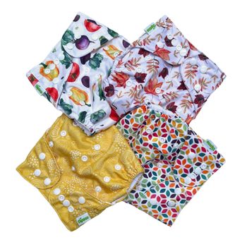 Kit com 4 Capas de Fralda Ecológica Dipano Tamanho Especial Menor