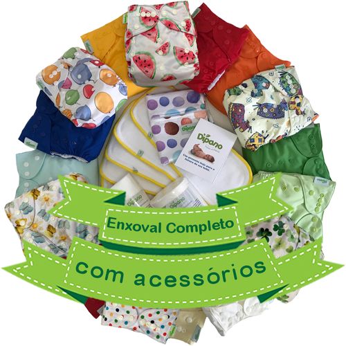 Kit Enxoval Completo: Fraldas, Acessórios e Itens Biodegradáveis