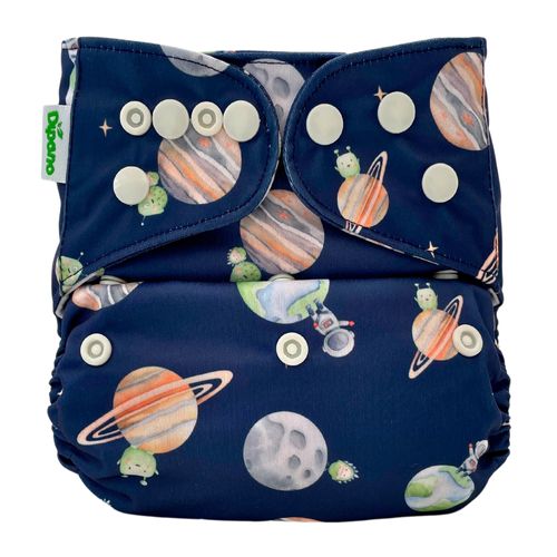 Capa de Fralda Ecológica de Pano Estampa Extraterrestres