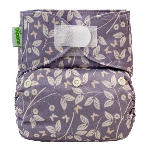 Capa de Fralda Ecológica de Pano em Velcro Estampa Raminhos